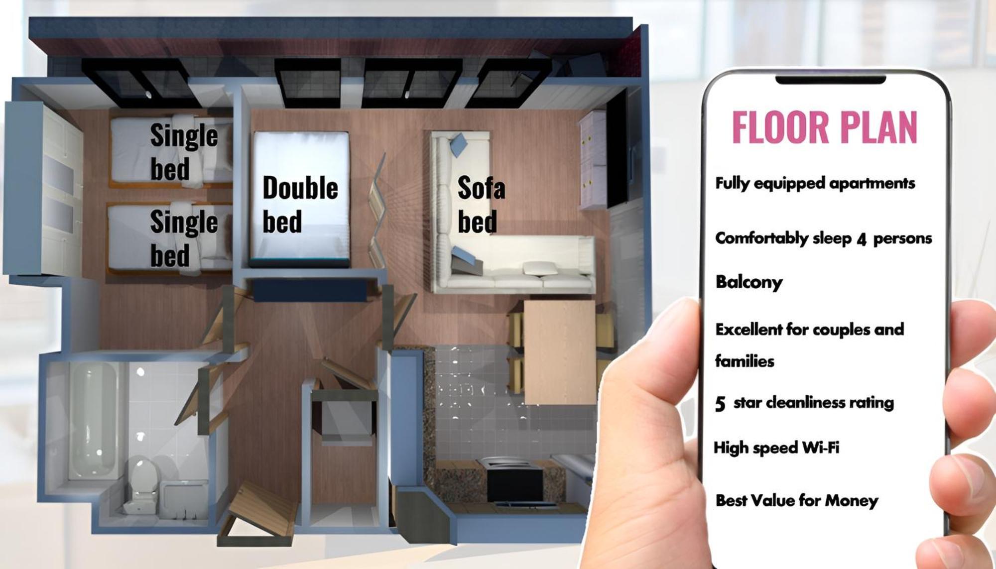 Sidemersey Livings- Convenient And Central 2-Bedroom Haven In L1 ลิเวอร์พูล ภายนอก รูปภาพ